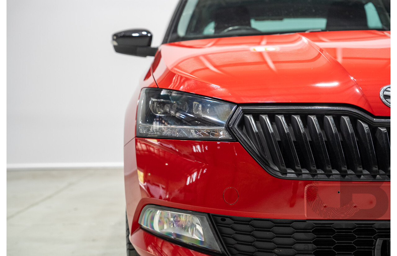 07/2021 Skoda Fabia 81TSI Run Out Edition NJ MY21 5d Hatchback Corrida Red / Black Turbo 1.0L