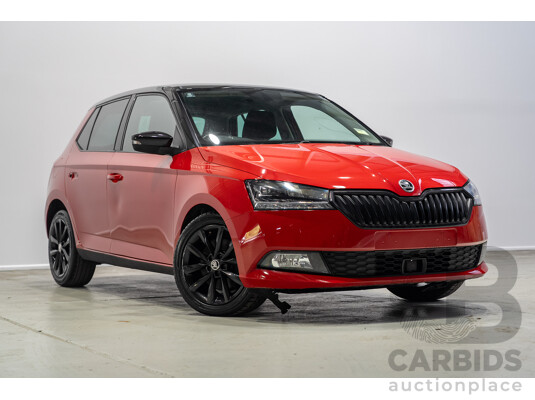 07/2021 Skoda Fabia 81TSI Run Out Edition NJ MY21 5d Hatchback Corrida Red / Black Turbo 1.0L
