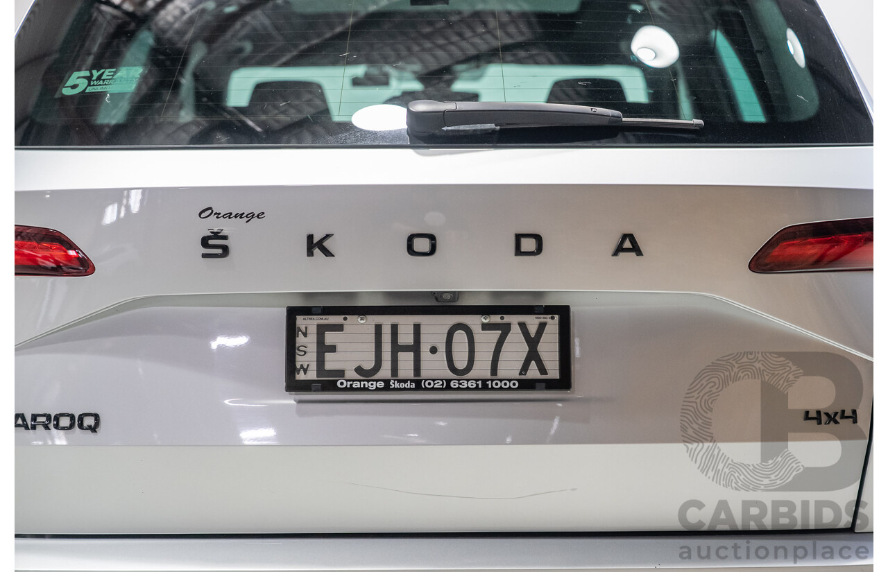 07/2020 Skoda Karoq 140TSI Sportline (4x4) NU MY20 4D Wagon Silver Turbo 2.0L