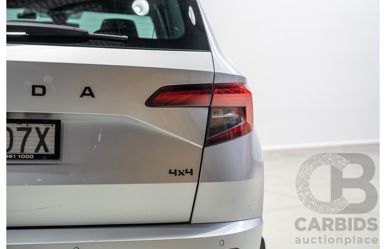 07/2020 Skoda Karoq 140TSI Sportline (4x4) NU MY20 4D Wagon Silver Turbo 2.0L