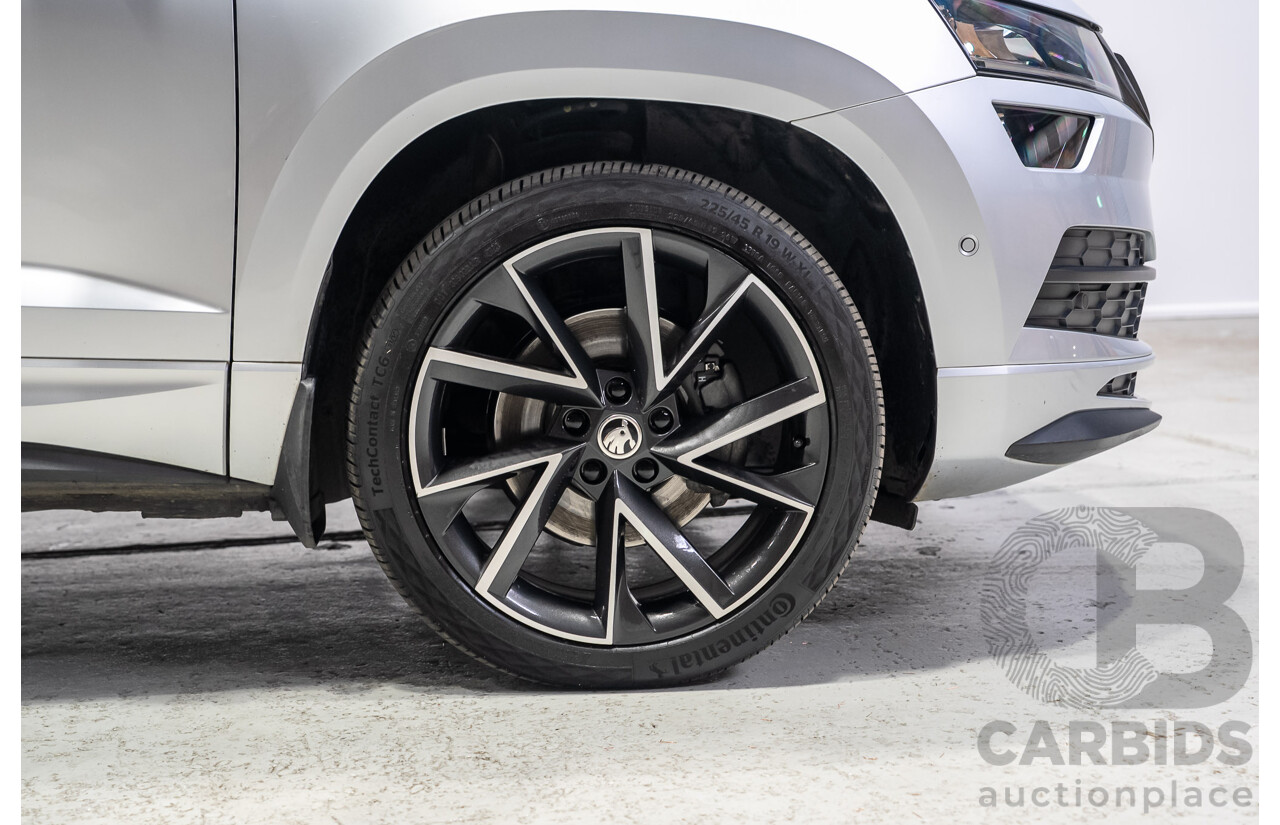07/2020 Skoda Karoq 140TSI Sportline (4x4) NU MY20 4D Wagon Silver Turbo 2.0L