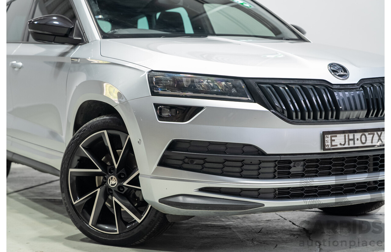 07/2020 Skoda Karoq 140TSI Sportline (4x4) NU MY20 4D Wagon Silver Turbo 2.0L