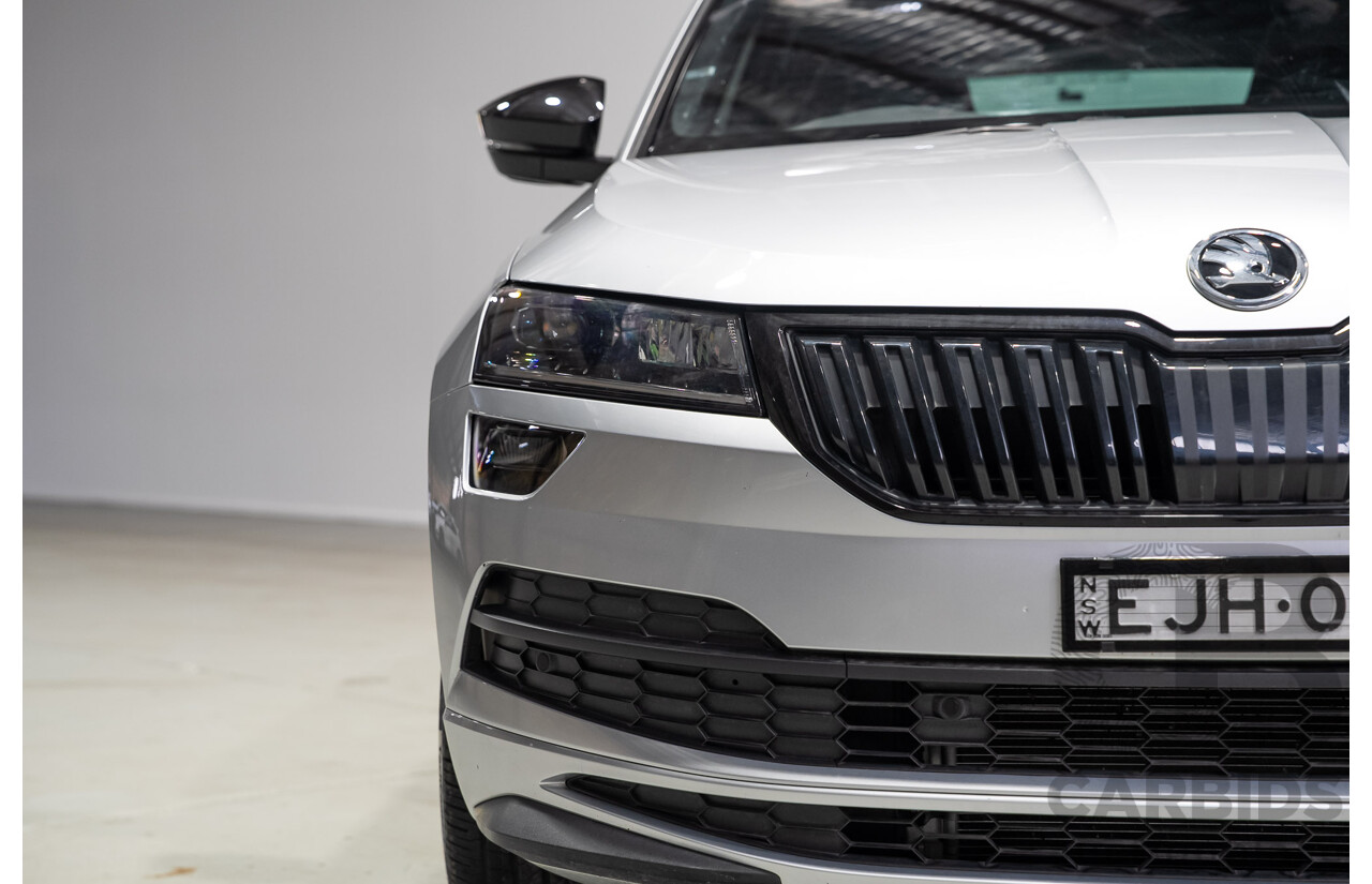 07/2020 Skoda Karoq 140TSI Sportline (4x4) NU MY20 4D Wagon Silver Turbo 2.0L