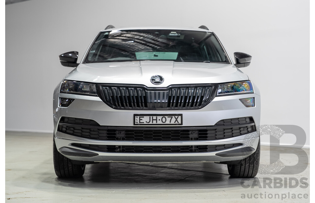 07/2020 Skoda Karoq 140TSI Sportline (4x4) NU MY20 4D Wagon Silver Turbo 2.0L
