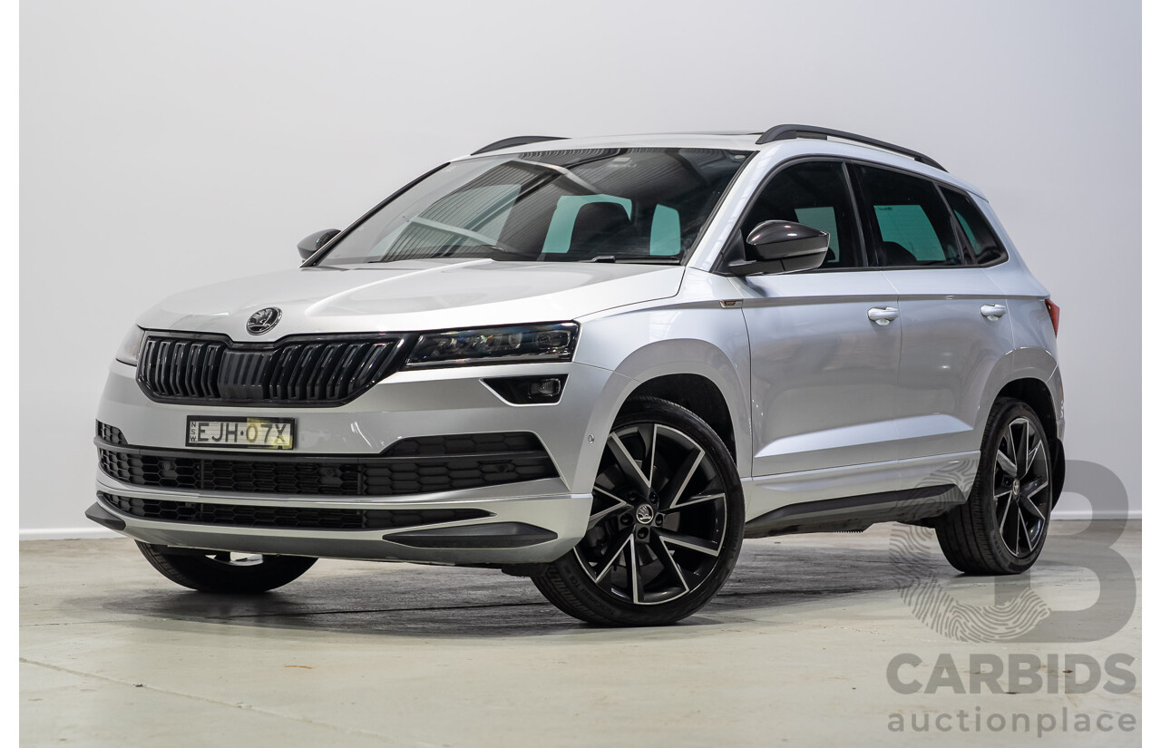 07/2020 Skoda Karoq 140TSI Sportline (4x4) NU MY20 4D Wagon Silver Turbo 2.0L
