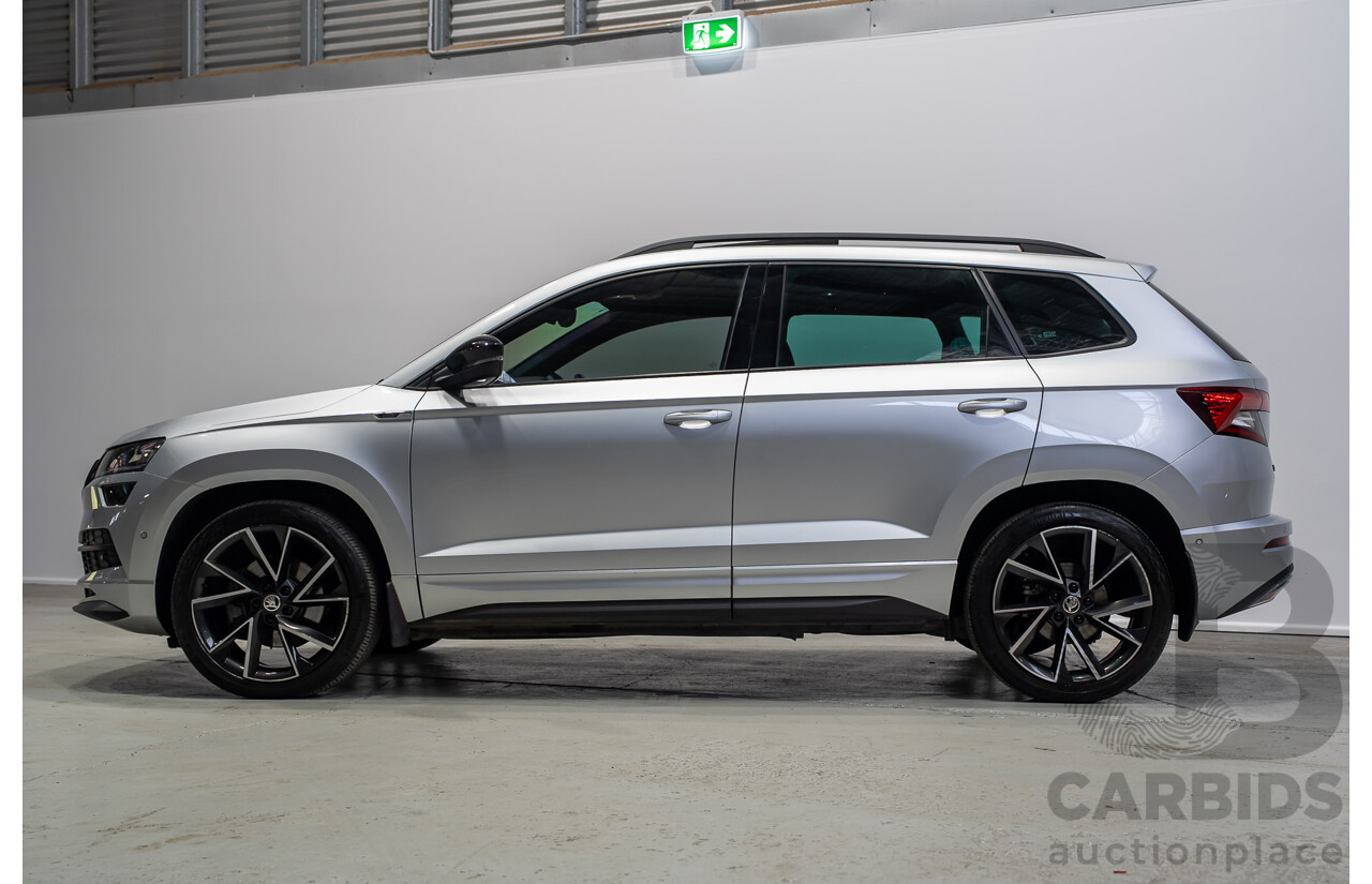 07/2020 Skoda Karoq 140TSI Sportline (4x4) NU MY20 4D Wagon Silver Turbo 2.0L