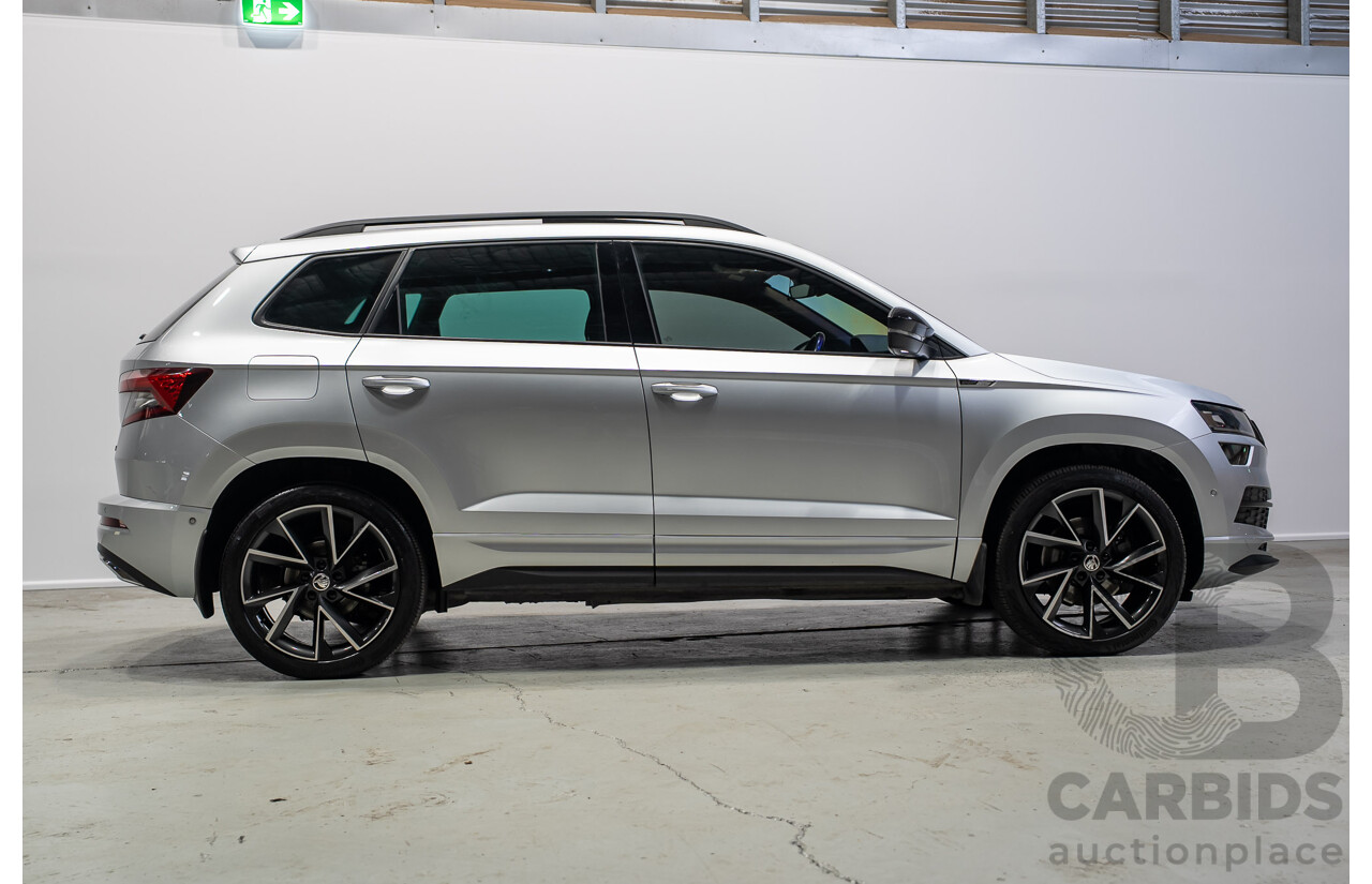 07/2020 Skoda Karoq 140TSI Sportline (4x4) NU MY20 4D Wagon Silver Turbo 2.0L