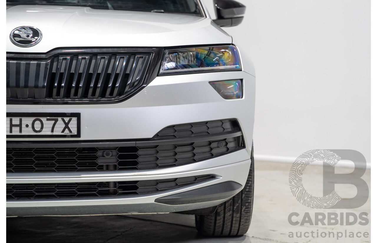 07/2020 Skoda Karoq 140TSI Sportline (4x4) NU MY20 4D Wagon Silver Turbo 2.0L