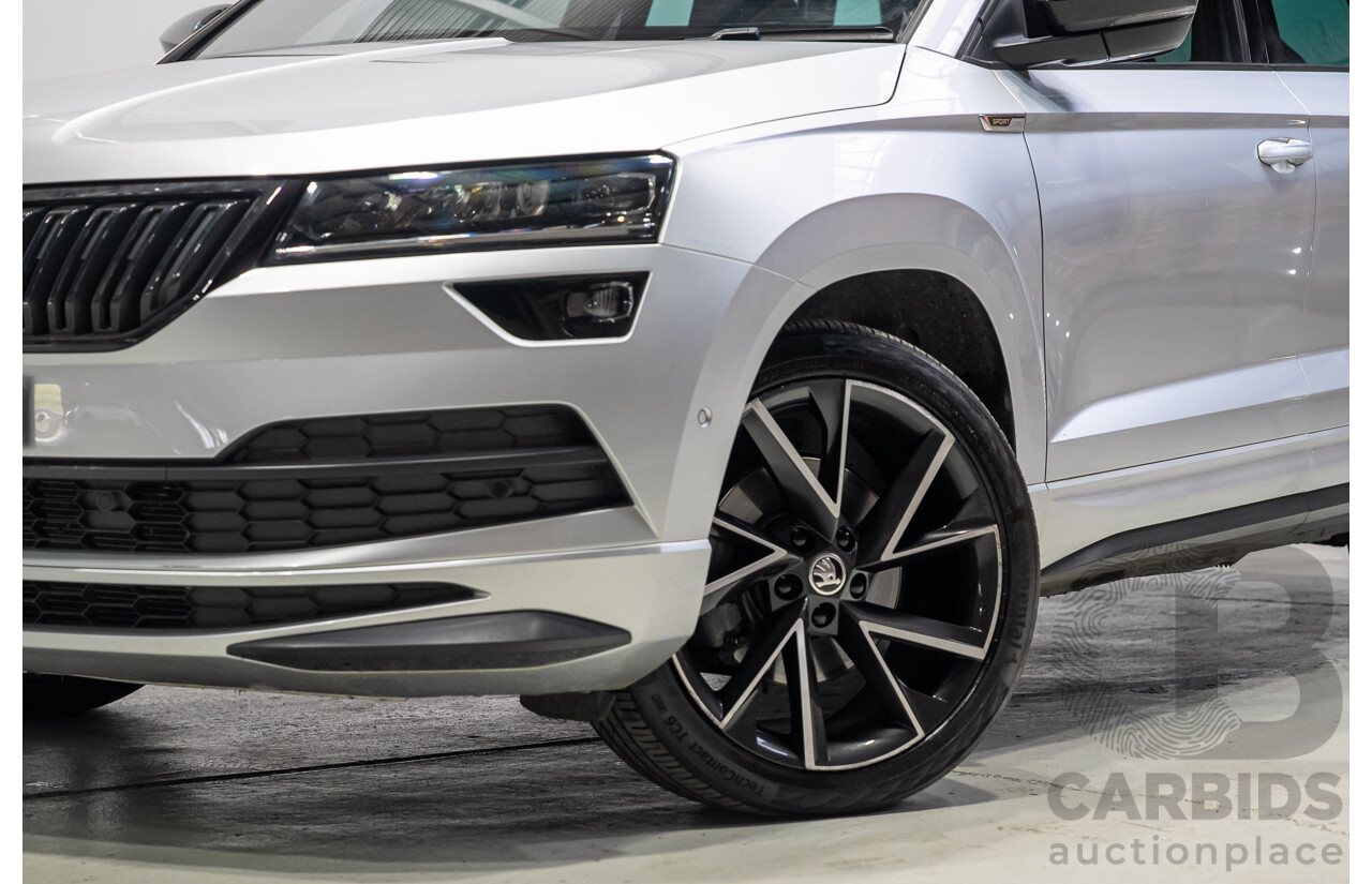 07/2020 Skoda Karoq 140TSI Sportline (4x4) NU MY20 4D Wagon Silver Turbo 2.0L