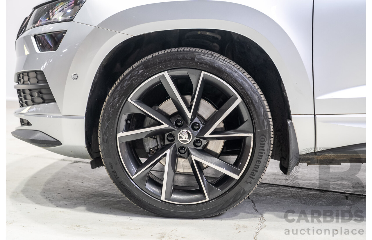 07/2020 Skoda Karoq 140TSI Sportline (4x4) NU MY20 4D Wagon Silver Turbo 2.0L