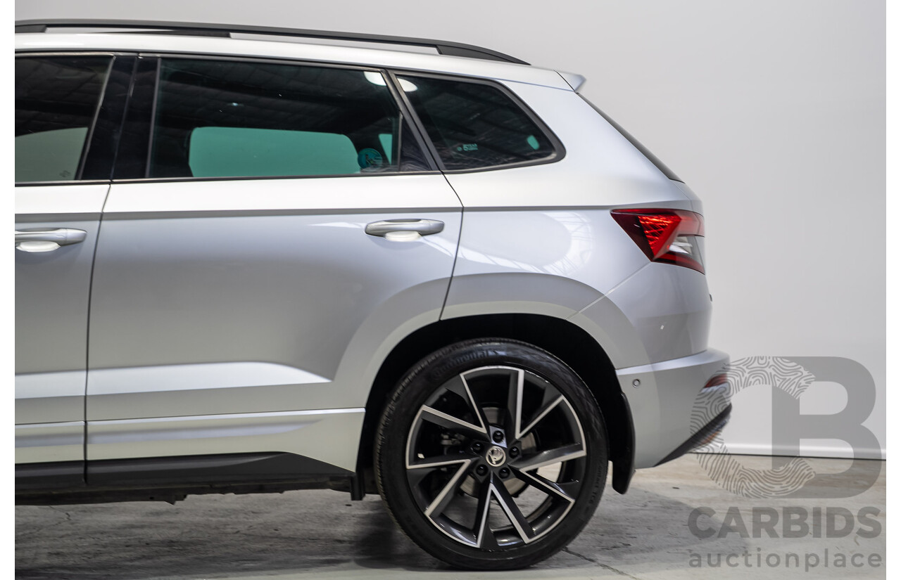 07/2020 Skoda Karoq 140TSI Sportline (4x4) NU MY20 4D Wagon Silver Turbo 2.0L