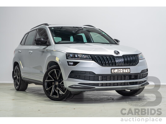 07/2020 Skoda Karoq 140TSI Sportline (4x4) NU MY20 4D Wagon Silver Turbo 2.0L