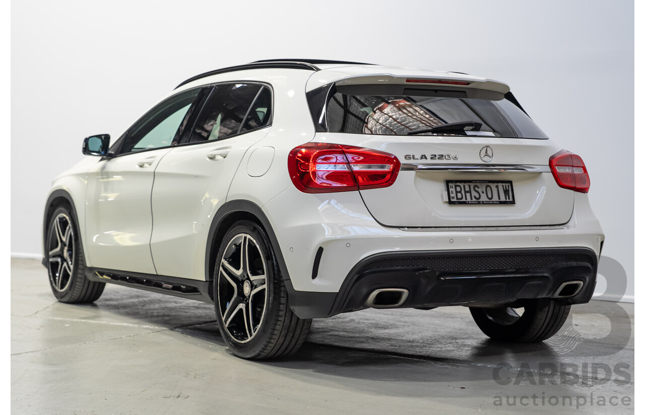 01/2017 Mercedes-Benz GLA 220d X156 MY17 4D Wagon White Turbo Diesel 2.1L