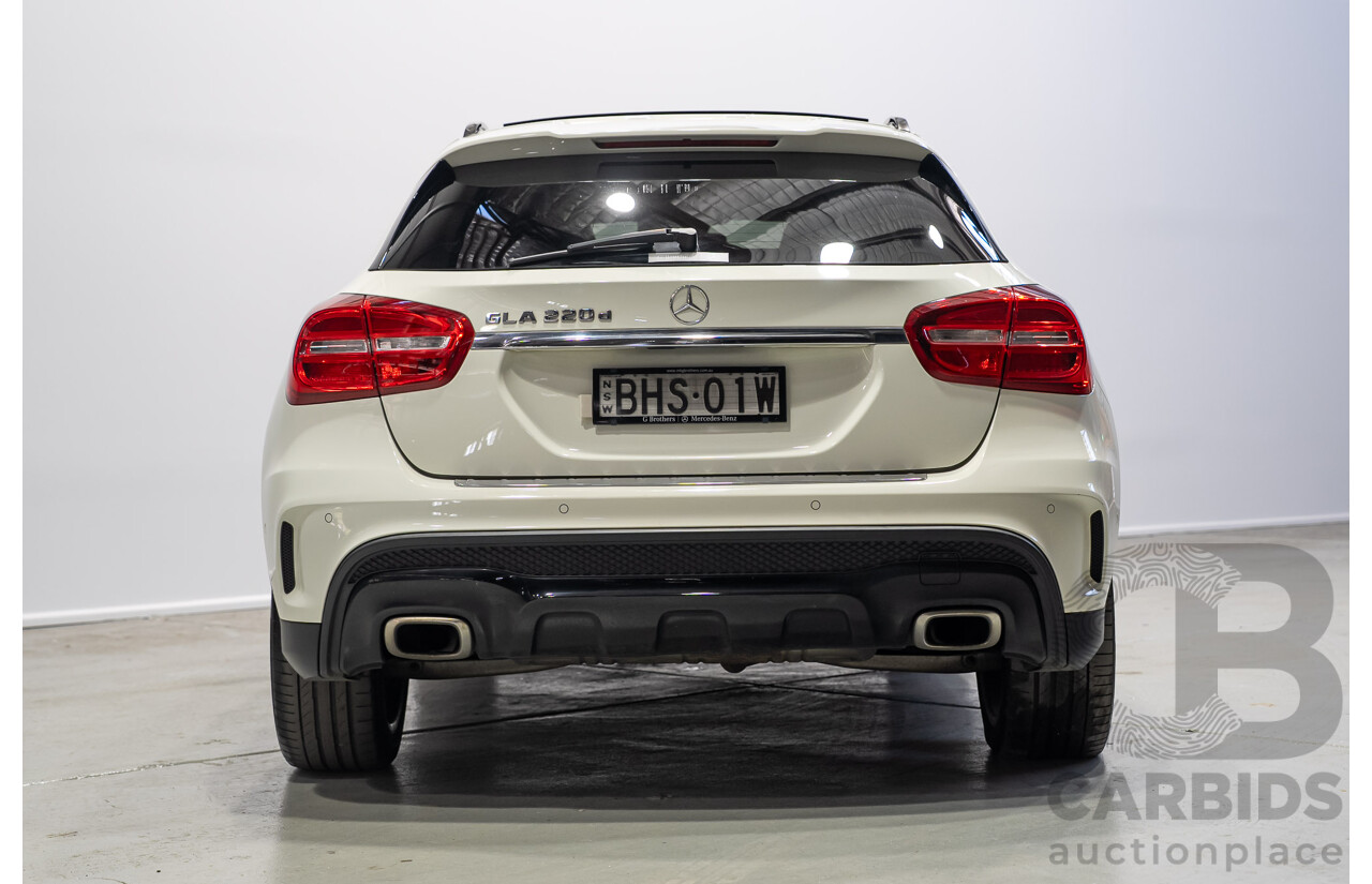 01/2017 Mercedes-Benz GLA 220d X156 MY17 4D Wagon White Turbo Diesel 2.1L