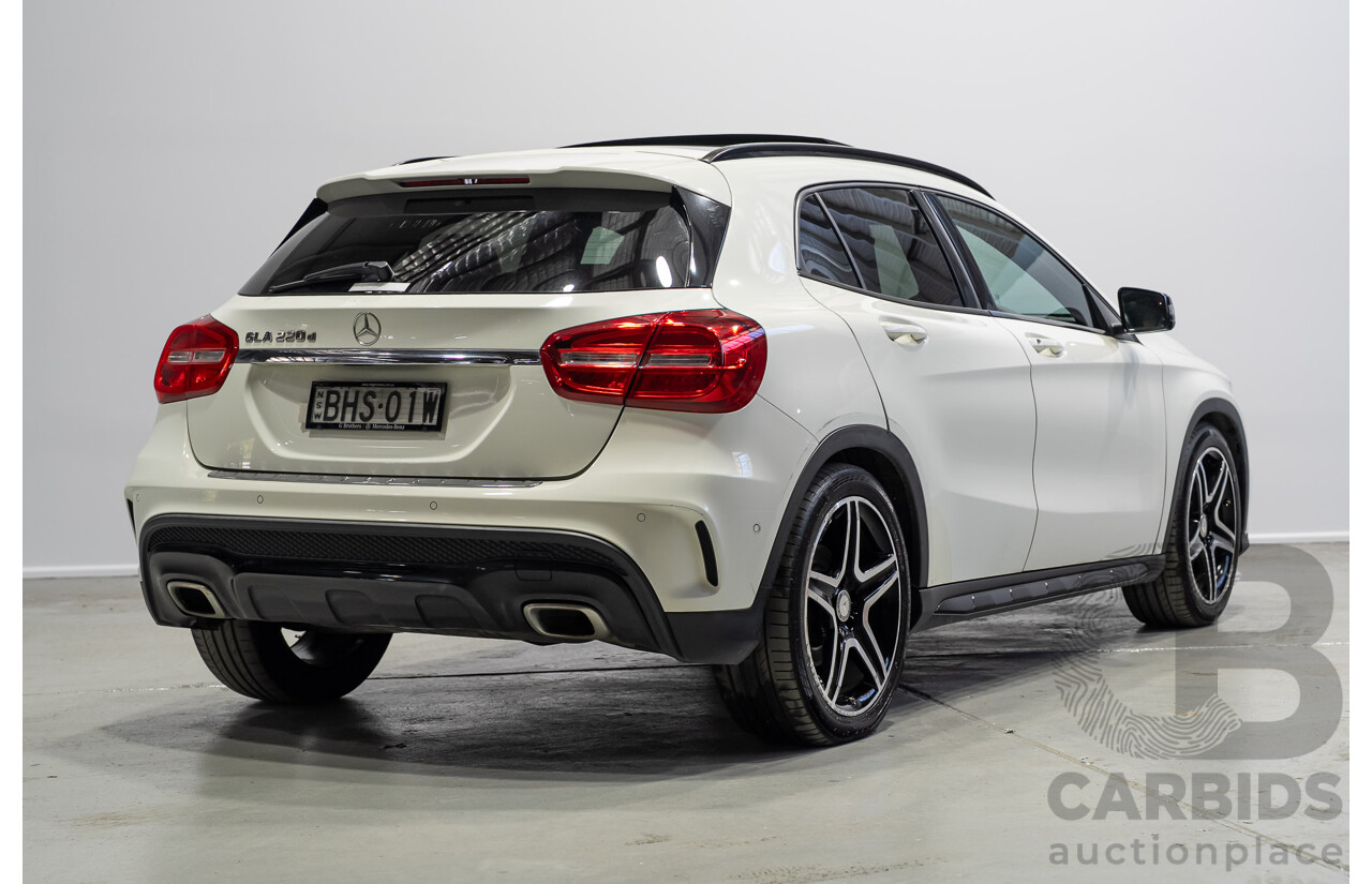 01/2017 Mercedes-Benz GLA 220d X156 MY17 4D Wagon White Turbo Diesel 2.1L