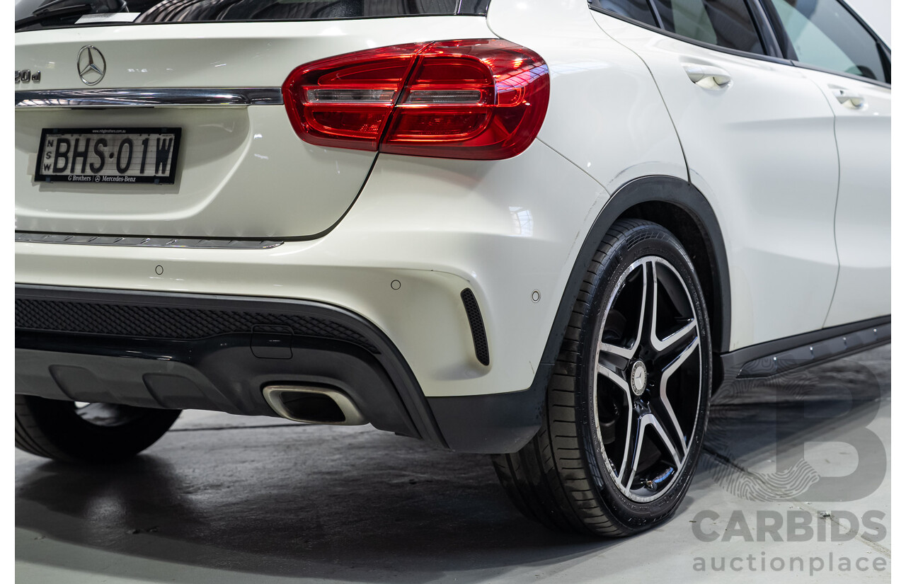 01/2017 Mercedes-Benz GLA 220d X156 MY17 4D Wagon White Turbo Diesel 2.1L