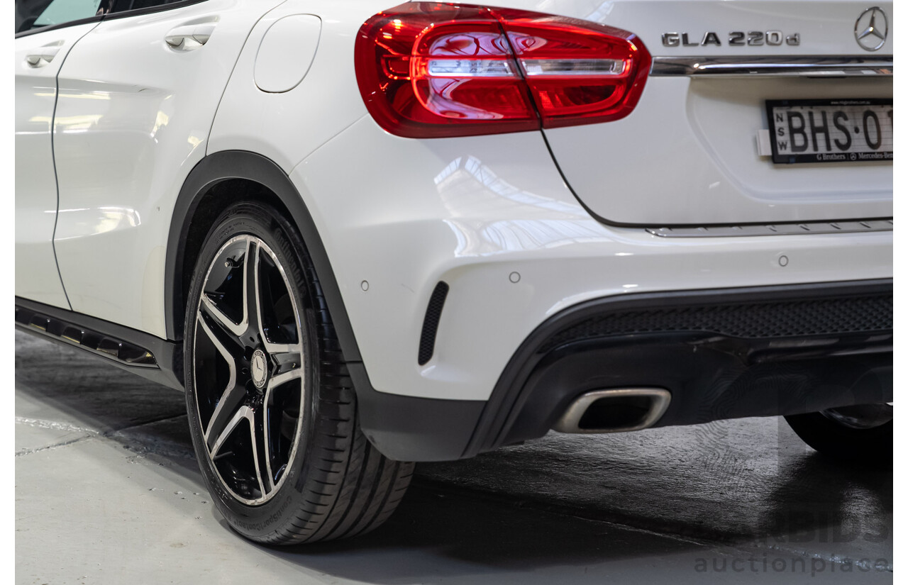 01/2017 Mercedes-Benz GLA 220d X156 MY17 4D Wagon White Turbo Diesel 2.1L
