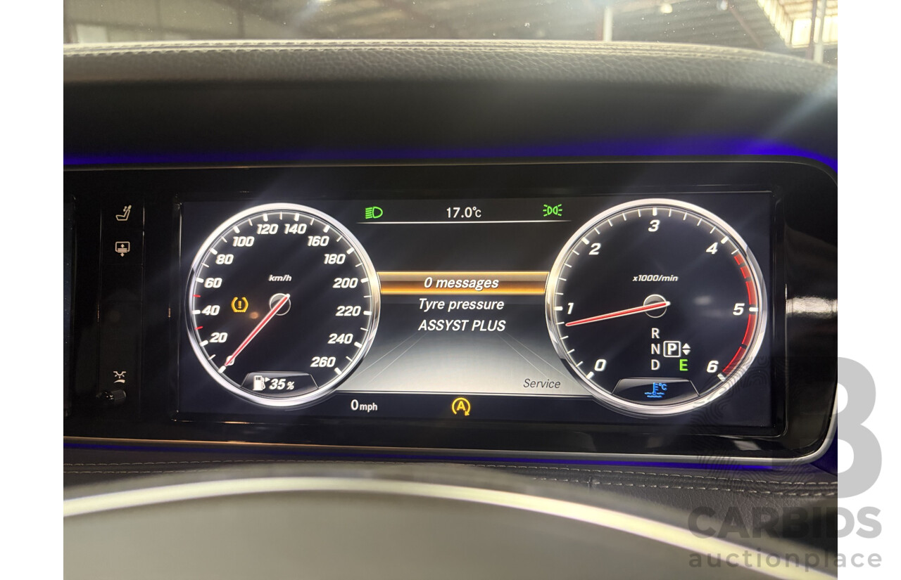 07/2015 Mercedes-Benz S350 CDI Bluetec 222 4d Sedan Obsidian Black Turbo Diesel 3.0L - Import 04/2017