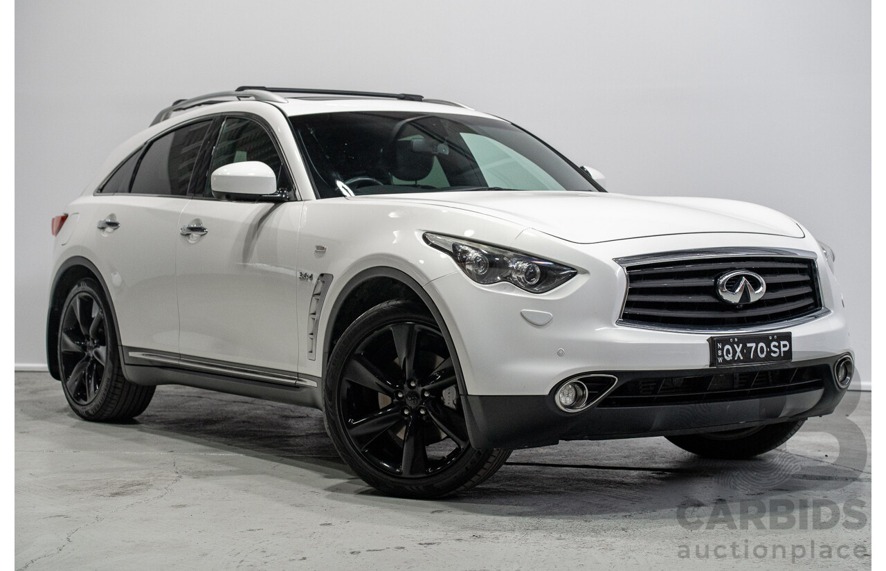 03/2017 Infiniti QX70 3.0d S Premium (AWD) 4d Wagon Majestic White Turbo Diesel 3.0L