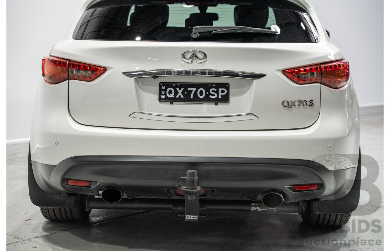 03/2017 Infiniti QX70 3.0d S Premium (AWD) 4d Wagon Majestic White Turbo Diesel 3.0L