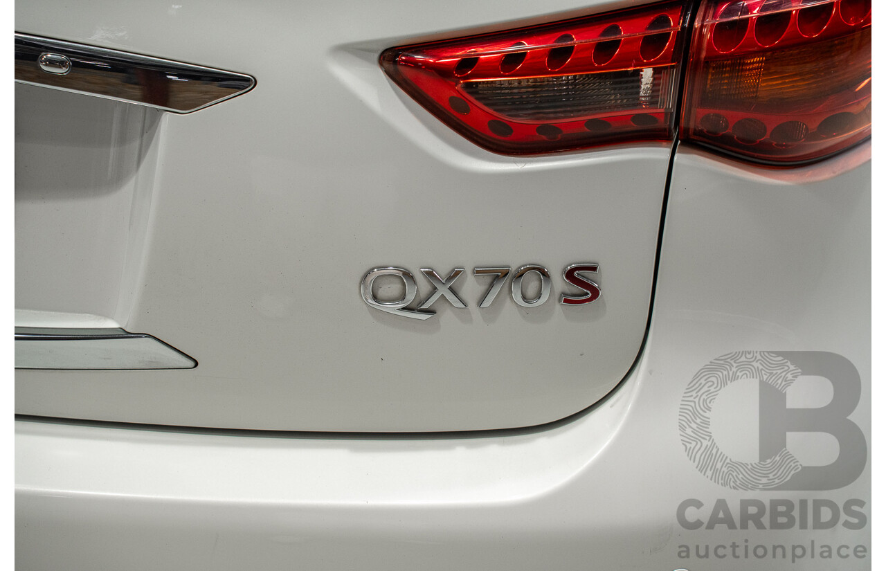 03/2017 Infiniti QX70 3.0d S Premium (AWD) 4d Wagon Majestic White Turbo Diesel 3.0L