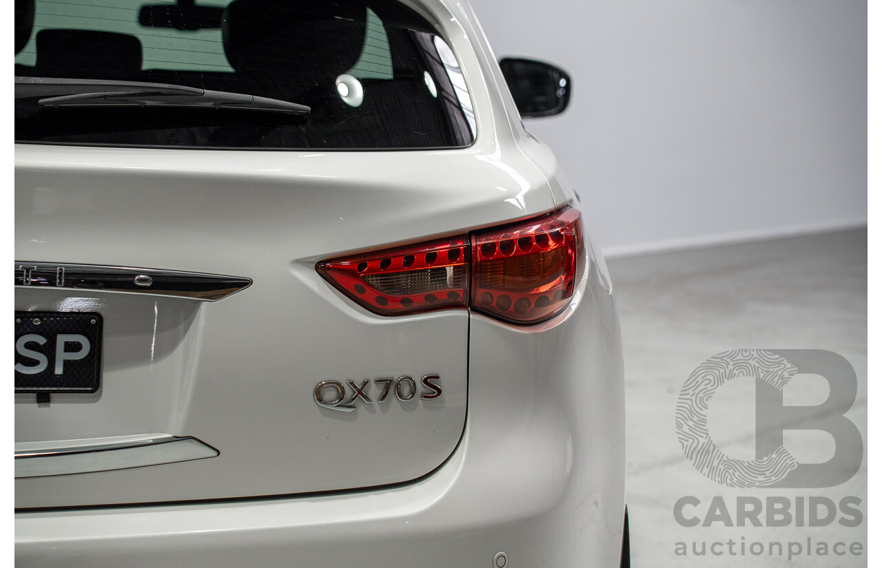 03/2017 Infiniti QX70 3.0d S Premium (AWD) 4d Wagon Majestic White Turbo Diesel 3.0L