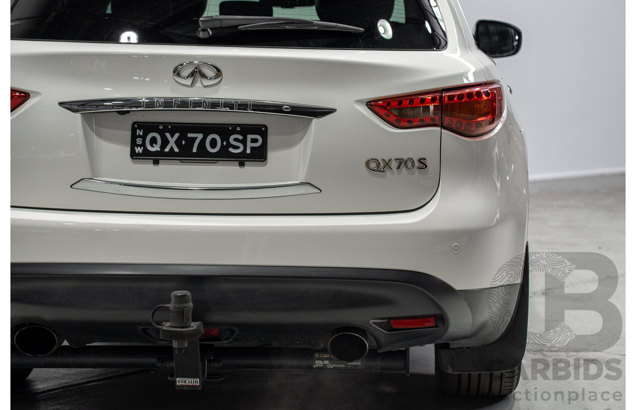 03/2017 Infiniti QX70 3.0d S Premium (AWD) 4d Wagon Majestic White Turbo Diesel 3.0L