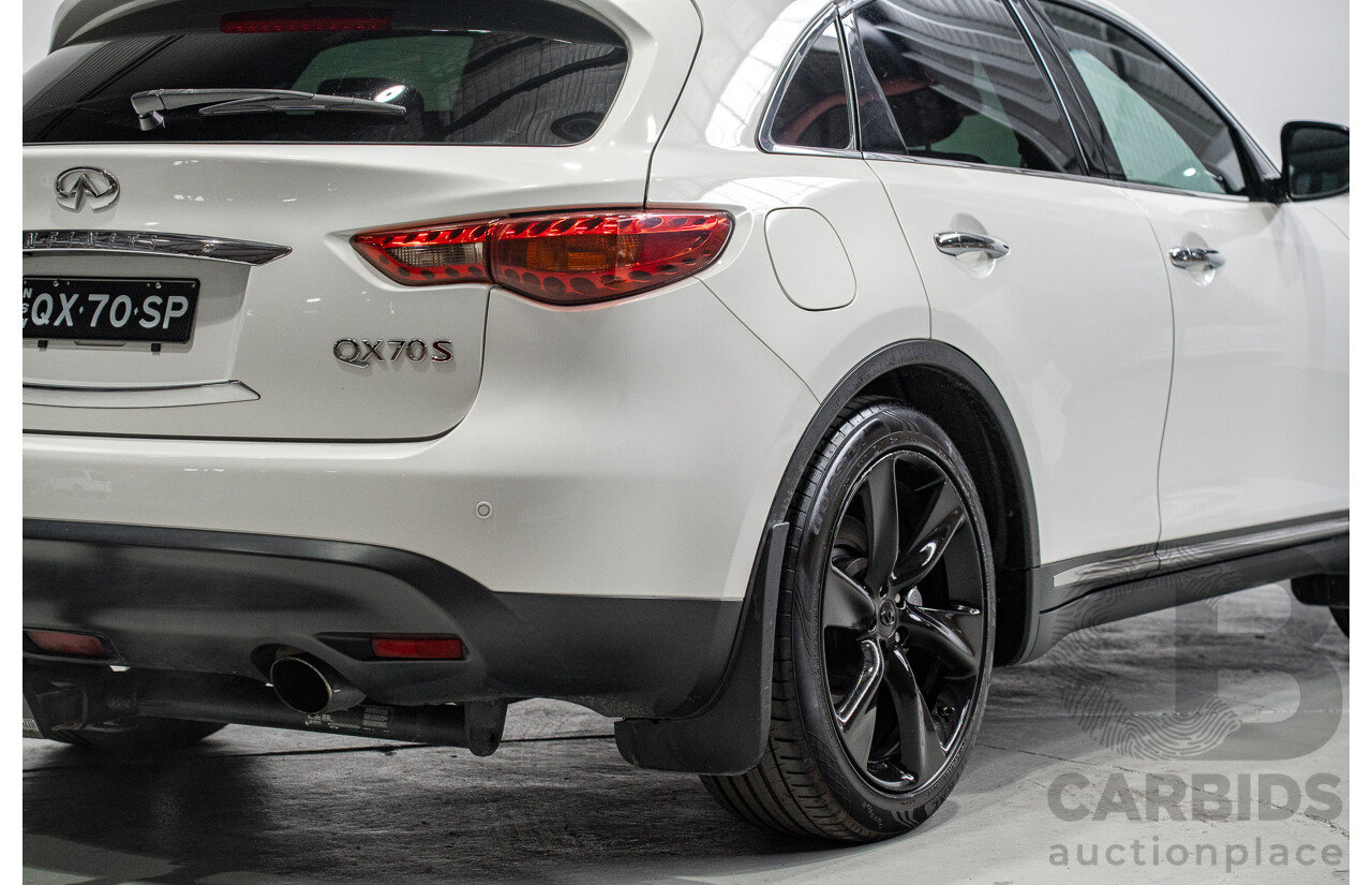 03/2017 Infiniti QX70 3.0d S Premium (AWD) 4d Wagon Majestic White Turbo Diesel 3.0L