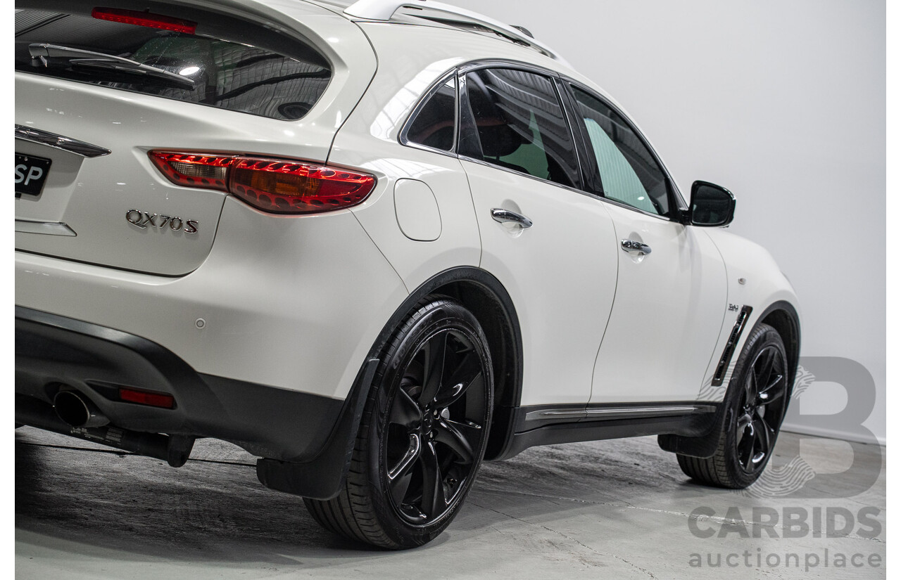 03/2017 Infiniti QX70 3.0d S Premium (AWD) 4d Wagon Majestic White Turbo Diesel 3.0L