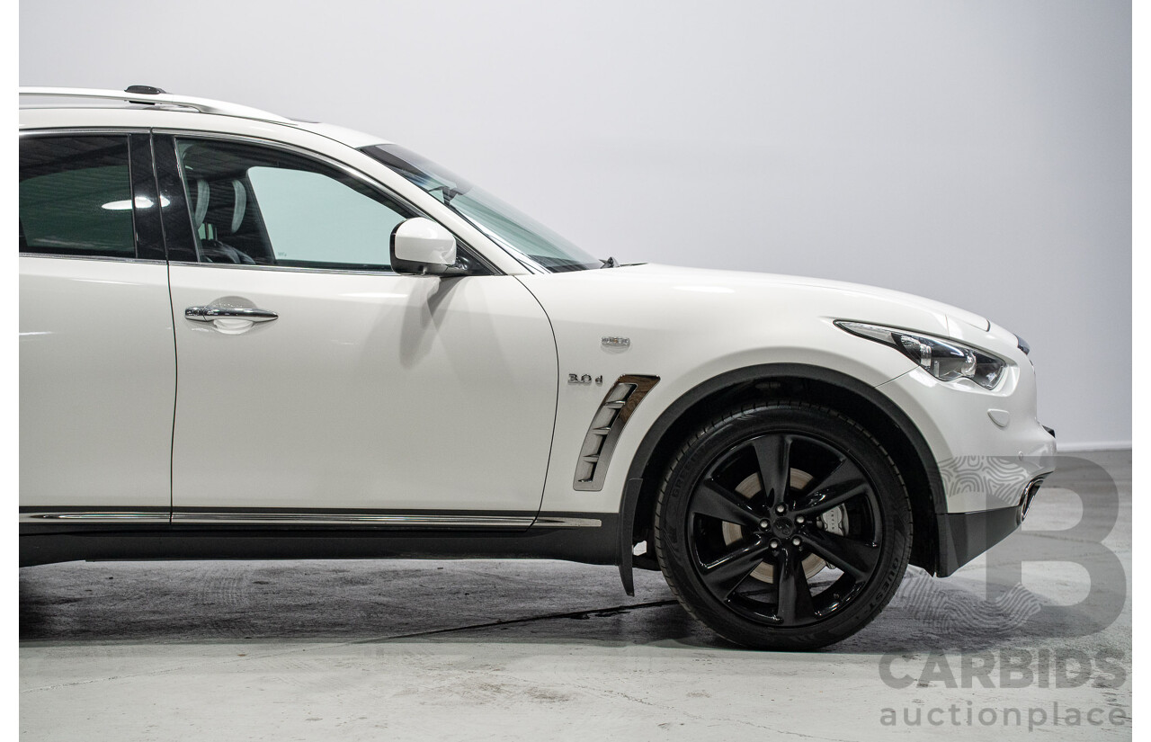 03/2017 Infiniti QX70 3.0d S Premium (AWD) 4d Wagon Majestic White Turbo Diesel 3.0L