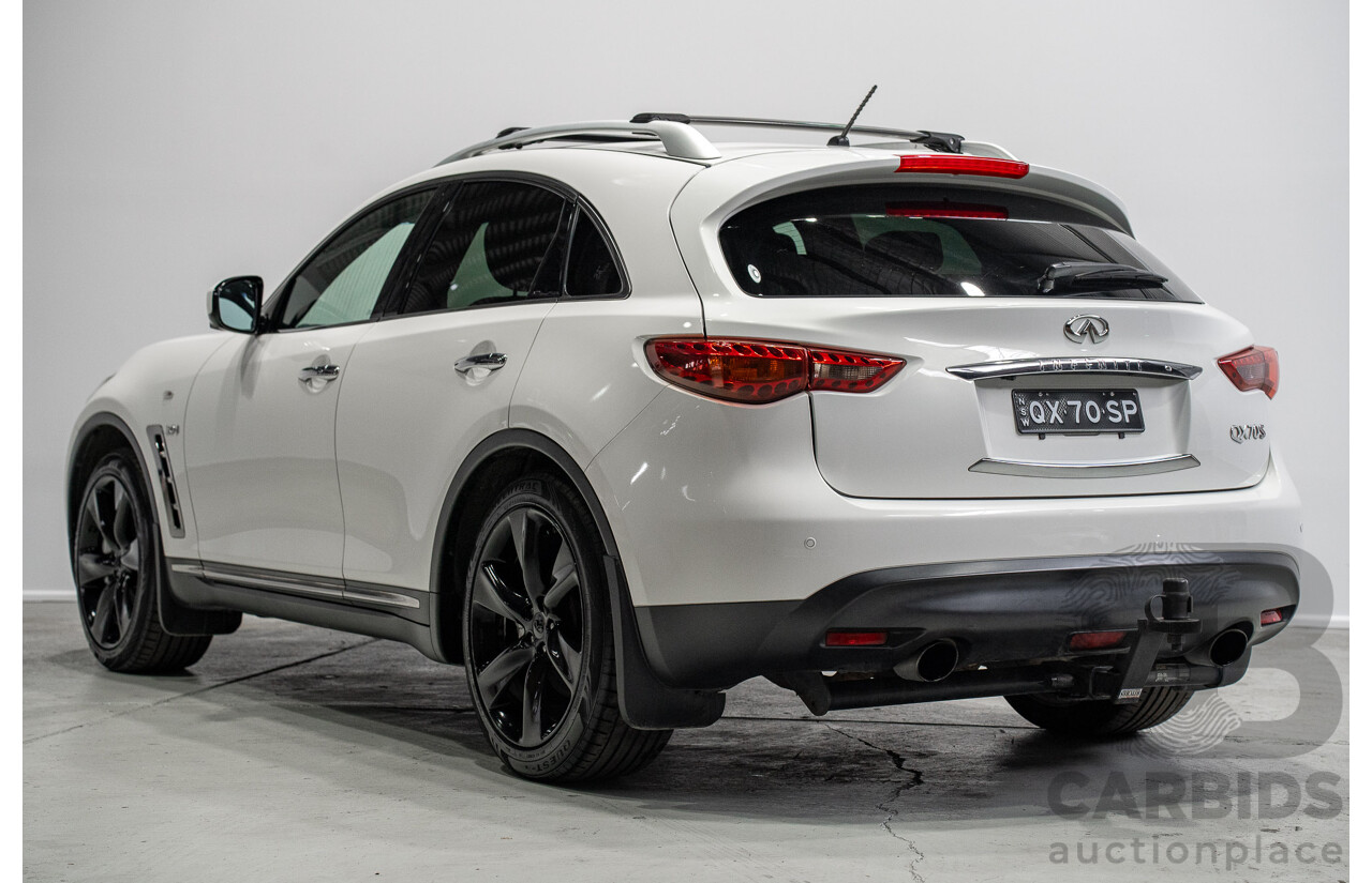 03/2017 Infiniti QX70 3.0d S Premium (AWD) 4d Wagon Majestic White Turbo Diesel 3.0L