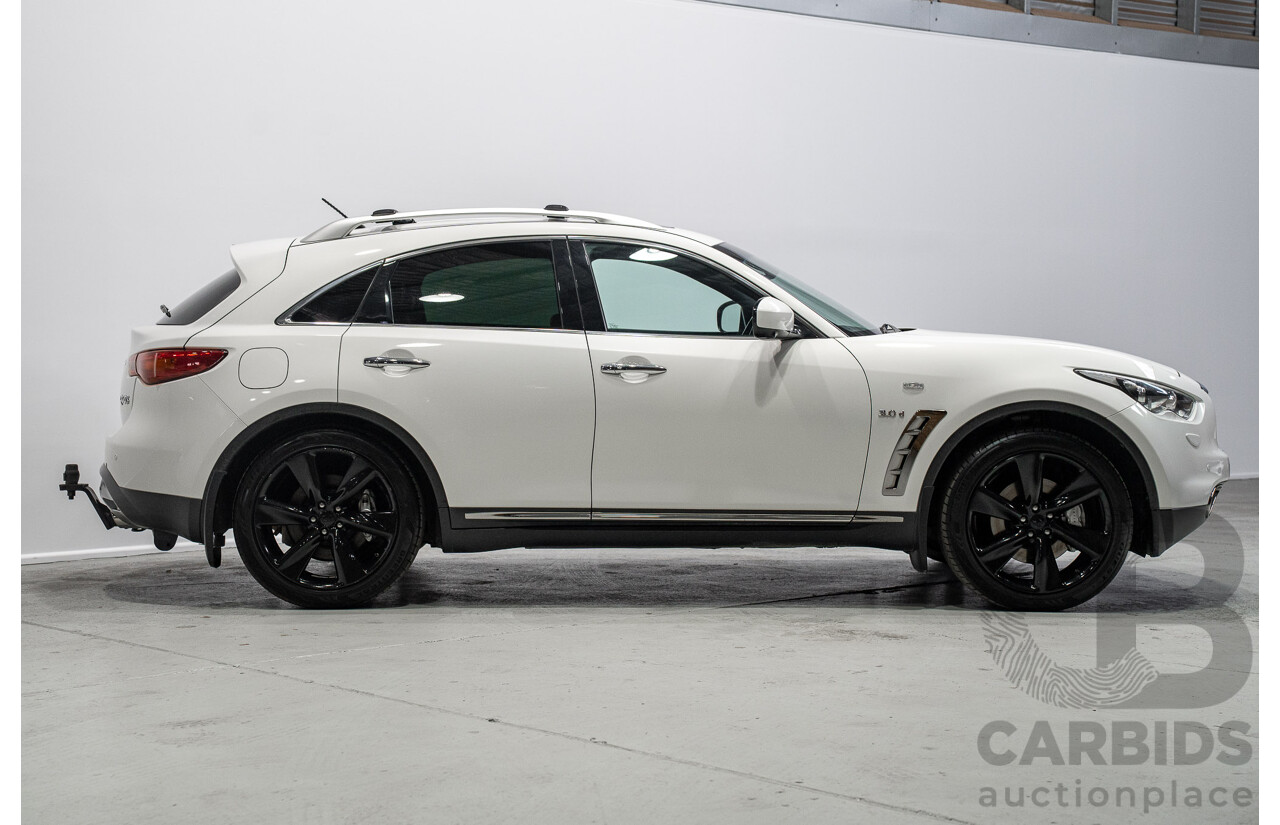 03/2017 Infiniti QX70 3.0d S Premium (AWD) 4d Wagon Majestic White Turbo Diesel 3.0L