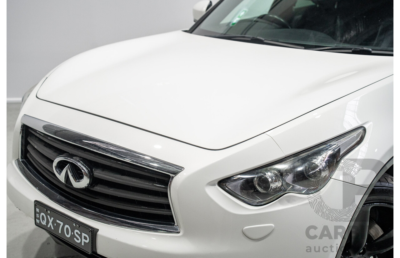 03/2017 Infiniti QX70 3.0d S Premium (AWD) 4d Wagon Majestic White Turbo Diesel 3.0L
