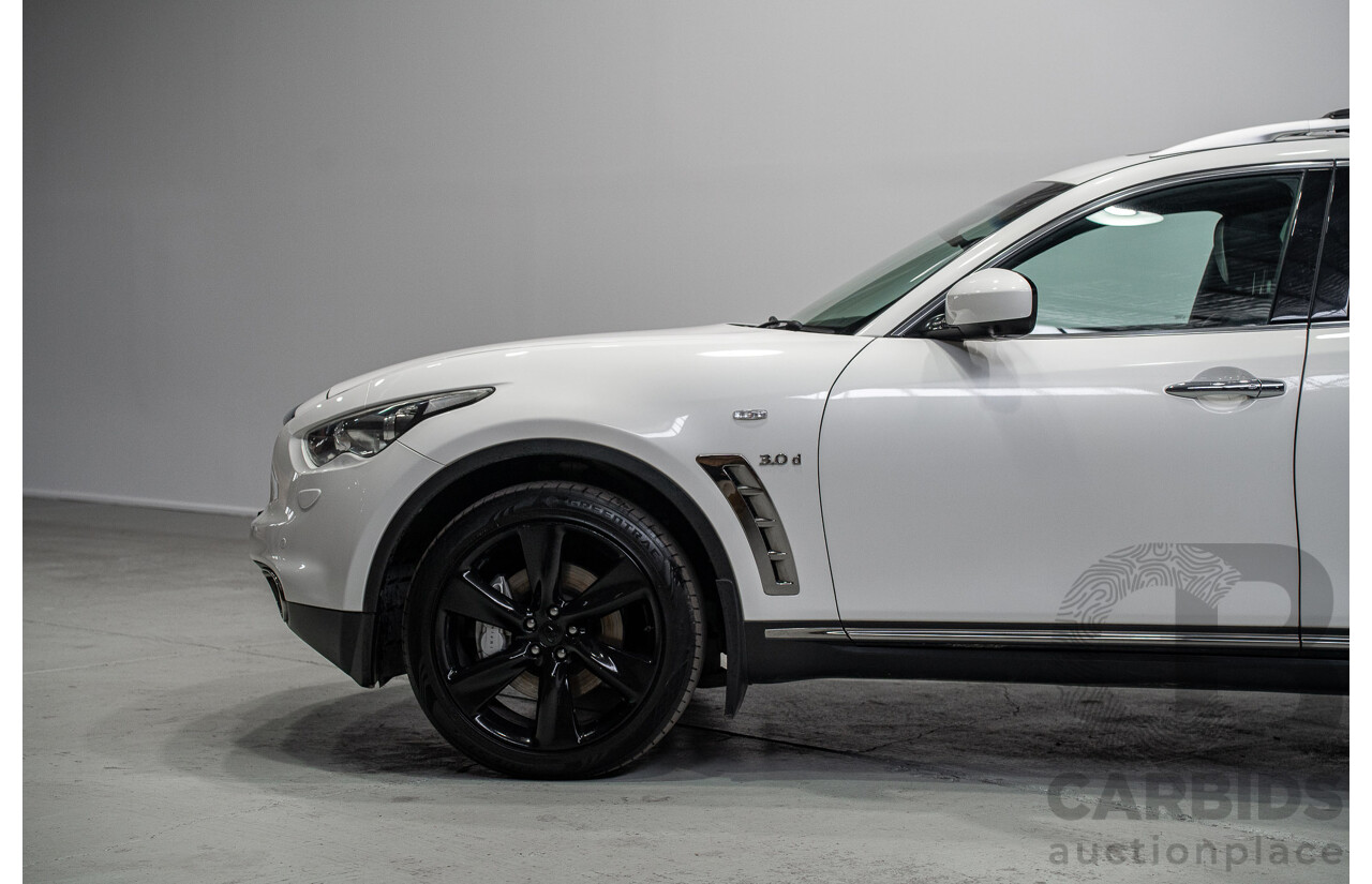 03/2017 Infiniti QX70 3.0d S Premium (AWD) 4d Wagon Majestic White Turbo Diesel 3.0L