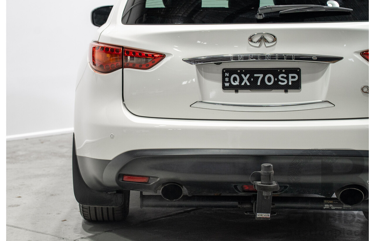 03/2017 Infiniti QX70 3.0d S Premium (AWD) 4d Wagon Majestic White Turbo Diesel 3.0L