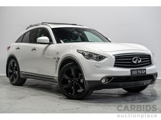 03/2017 Infiniti QX70 3.0d S Premium (AWD) 4d Wagon Majestic White Turbo Diesel 3.0L