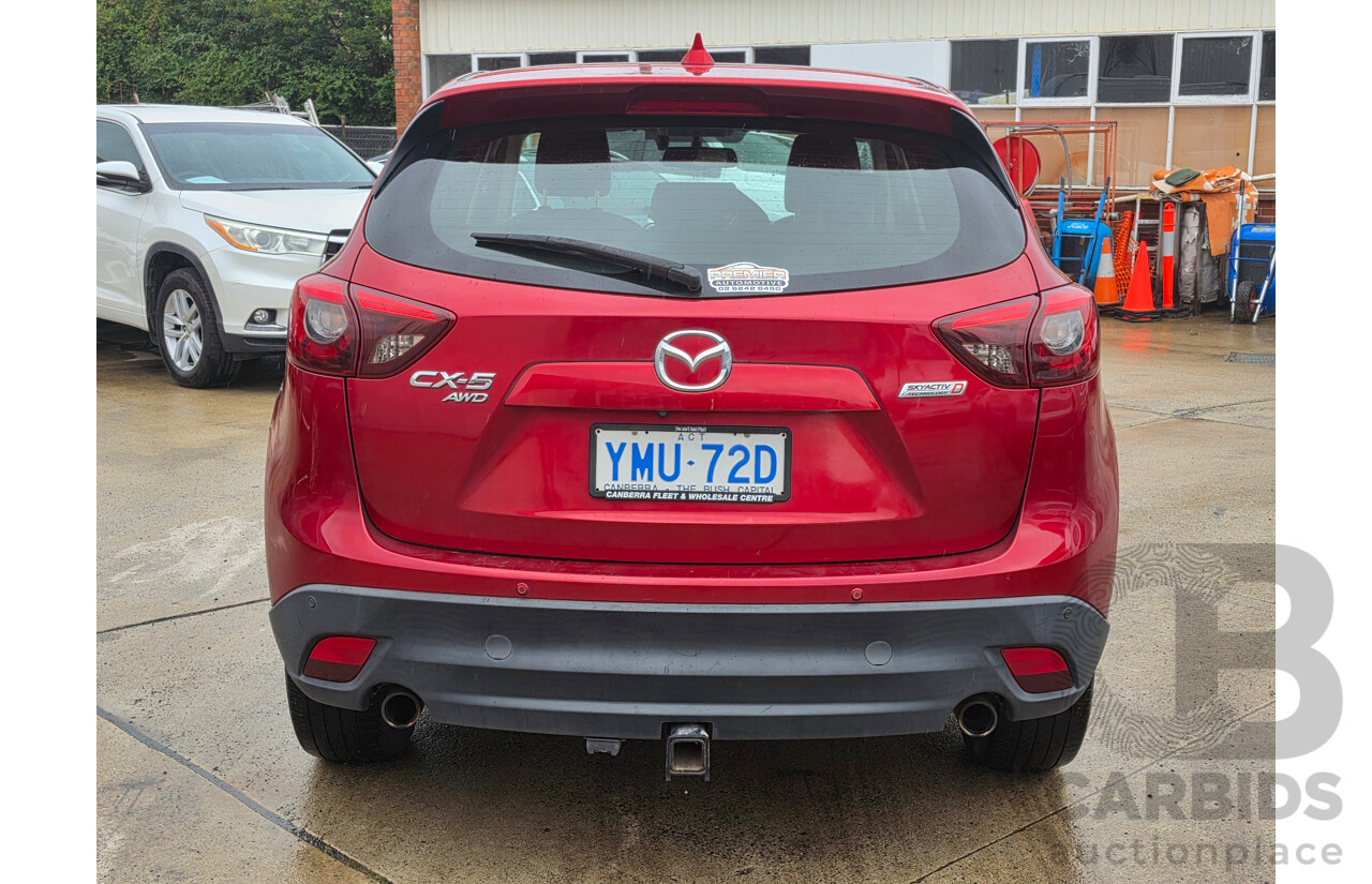 09/2015 Mazda Cx-5 GT (4x4) MY15 4d Wagon Soul Red Turbo Diesel 2.2L