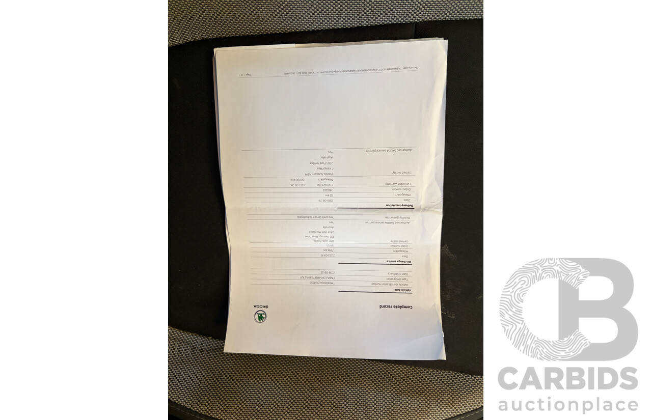 09/2018 Skoda Fabia 81 TSI FWD NJ MY18.5 4D Wagon Blue Turbo 1.0L
