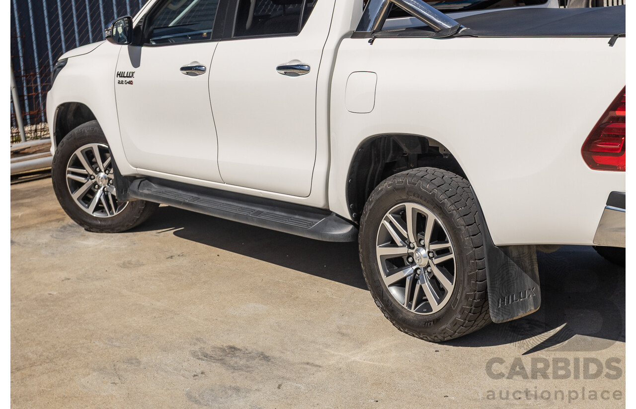 12/2017 Toyota Hilux SR5 (4x4) GUN126R Dual Cab Utility Glacier White Turbo Diesel 2.8L