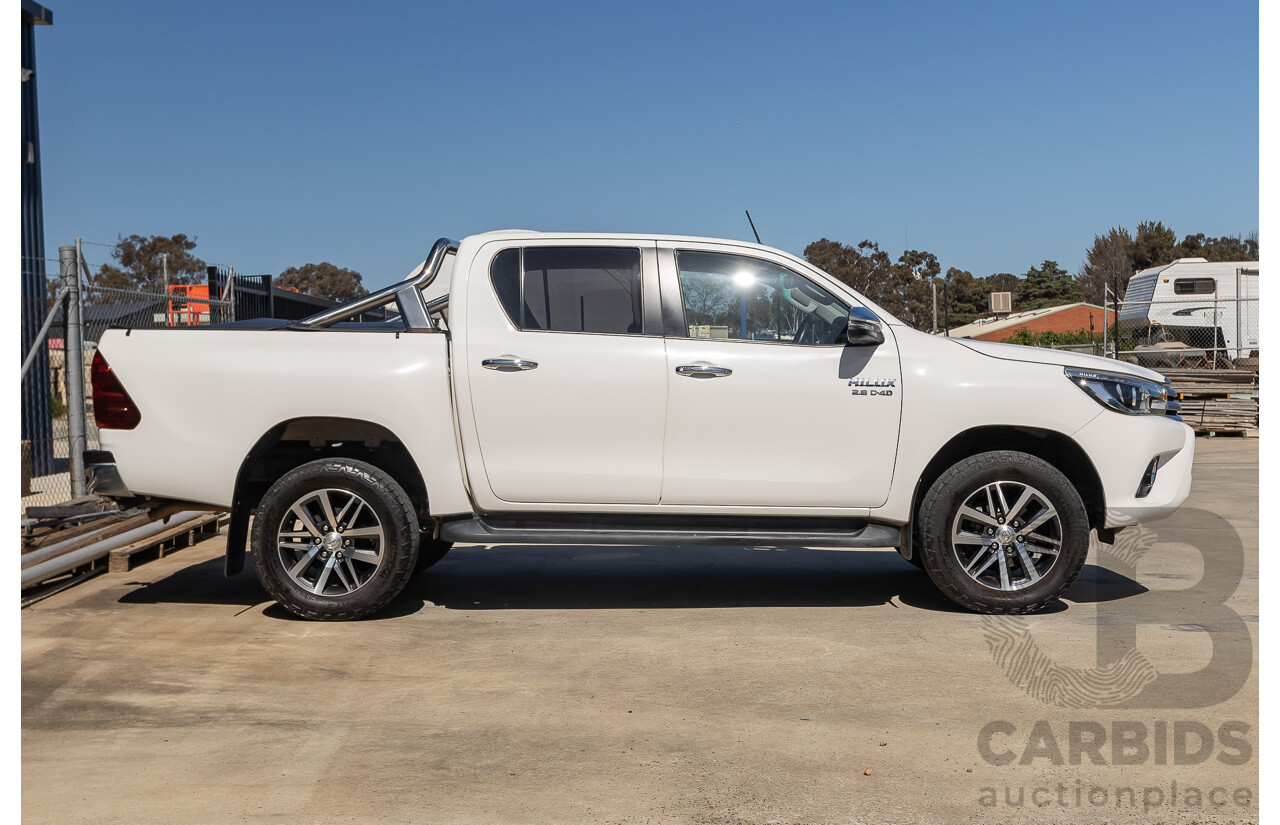12/2017 Toyota Hilux SR5 (4x4) GUN126R Dual Cab Utility Glacier White Turbo Diesel 2.8L
