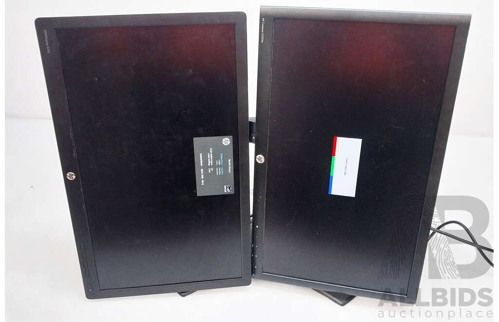 Dual Hp Compaq LA2306x & EliteDisplay E232 23 Inch Widescreen LCD Monitor