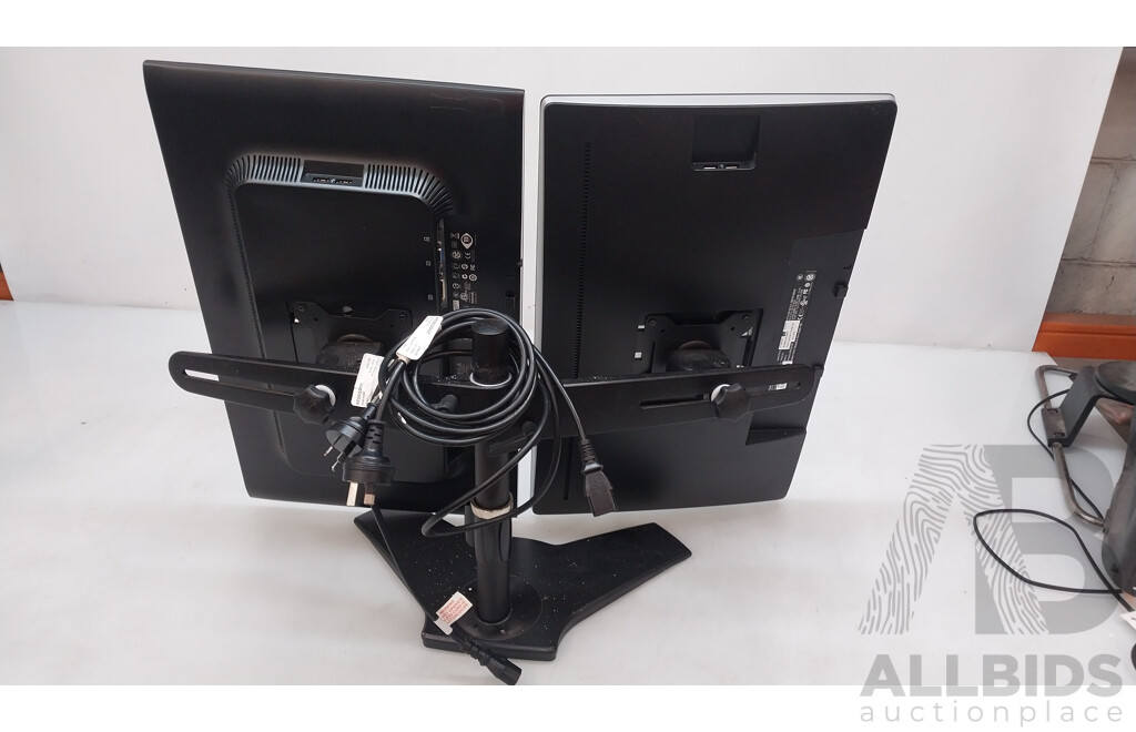 Dual Hp Compaq LA2306x & EliteDisplay E232 23 Inch Widescreen LCD Monitor