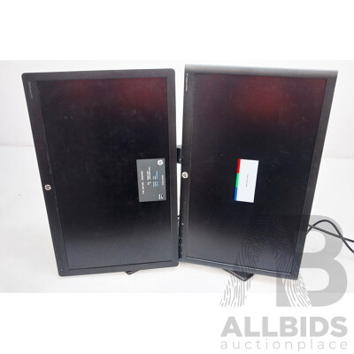Dual Hp Compaq LA2306x & EliteDisplay E232 23 Inch Widescreen LCD Monitor