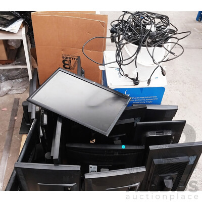 Pallet Lot of Assorted Samsung and HP Monitors