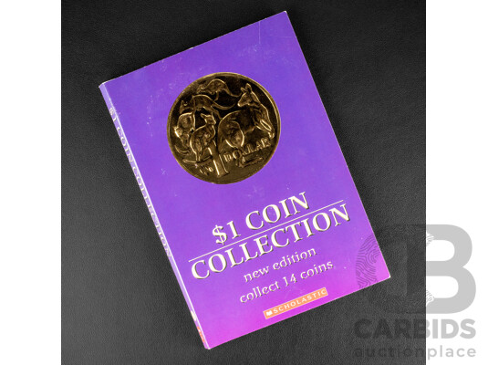Australian Scholastic Fourteen One Dollar Coin Collection Folder