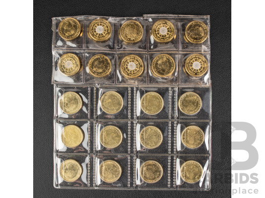 Twenty Two Australian Commemorative Two Dollar Coins Including Twelve Australian 2017 Lest We Forget and Ten 2022 Australia's Front Line Workers