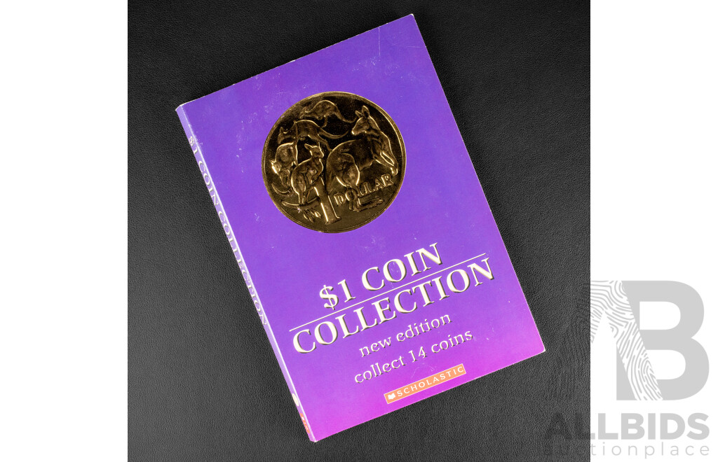 Australian Scholastic Fourteen One Dollar Coin Collection Folder