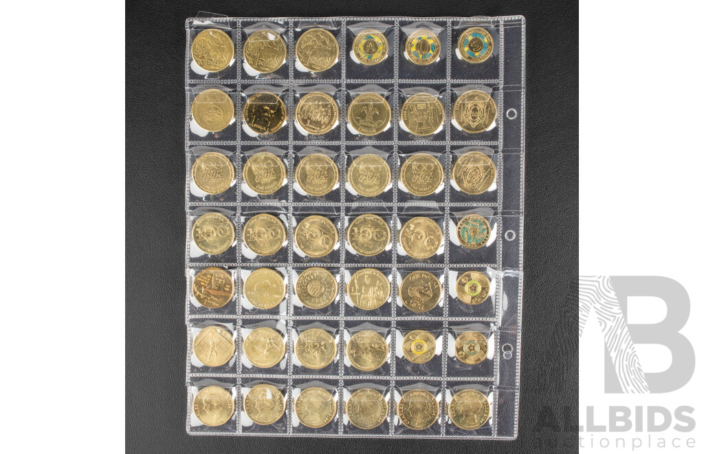 Assortment of Australian One and Two Dollar Coins Including 2016 Fifty Years Decimal Currency, 2020 Qantas 100 Years, 100 Years of ANZAC, 2024 King Charles and More