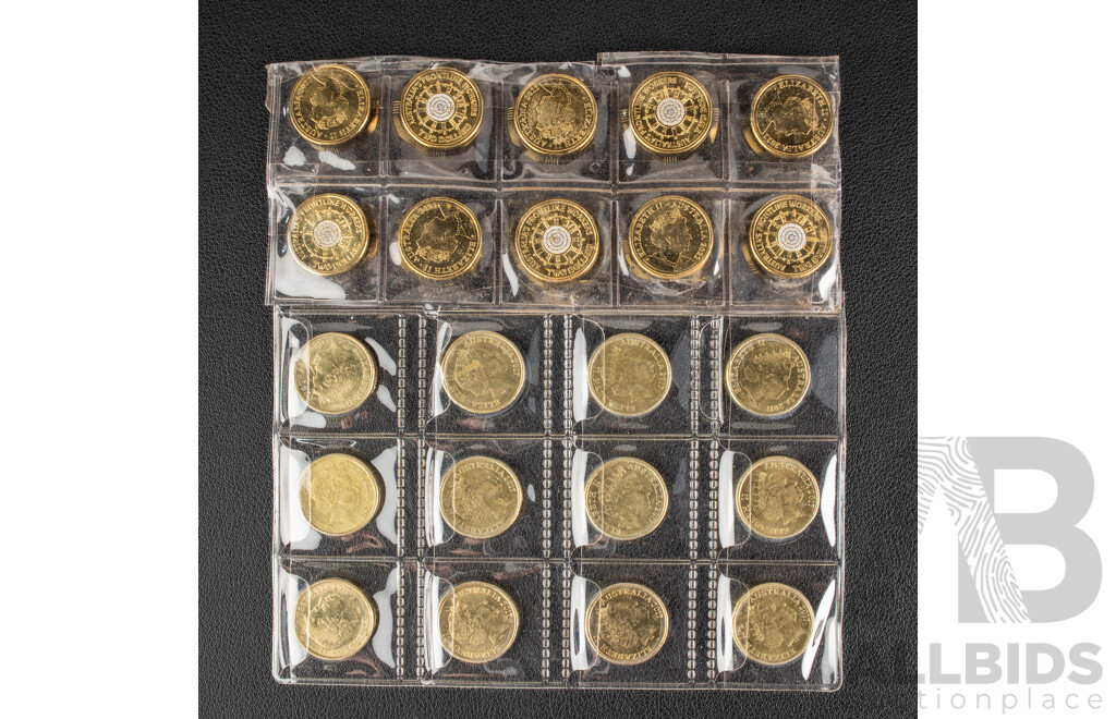 Twenty Two Australian Commemorative Two Dollar Coins Including Twelve Australian 2017 Lest We Forget and Ten 2022 Australia's Front Line Workers