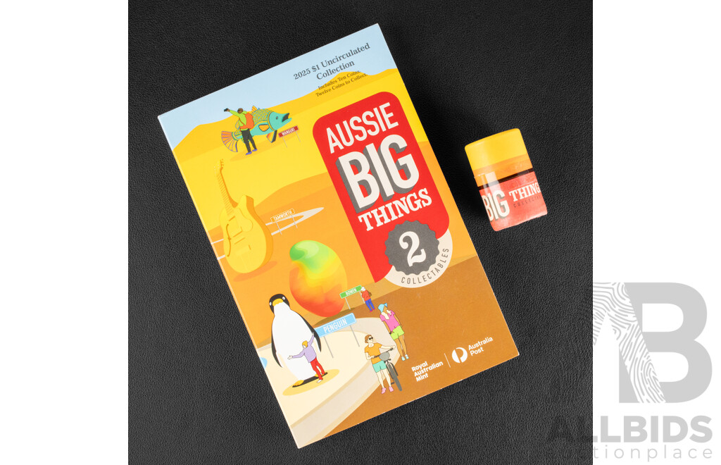 Australian 2025 Aussie Big Things Two, Complete One Dollar Coin Set